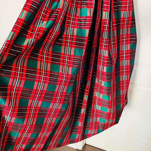 Scott McClintock / Exceptional Holiday Dress / Velvet With Red & Green~Maxi - Picture 13 of 14